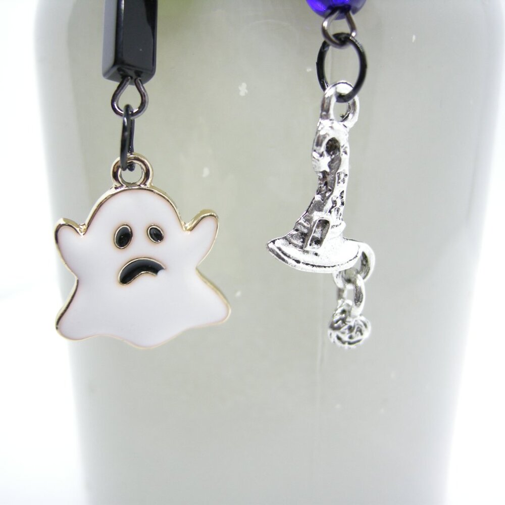 Spooky Trees lampwork earrings - purple, green or mix & match - Picture 6 of 13